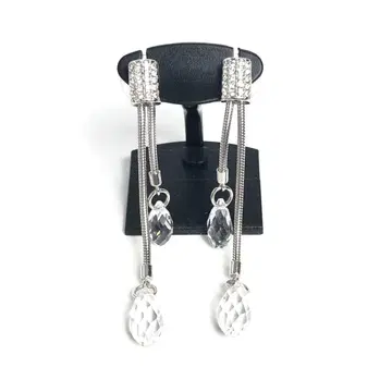 SWAROVSKI 스와로브스키 클리어 드롭 귀걸이