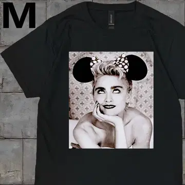 마돈나 Madonna 변장 반팔 t셔츠 블랙 M 사이즈