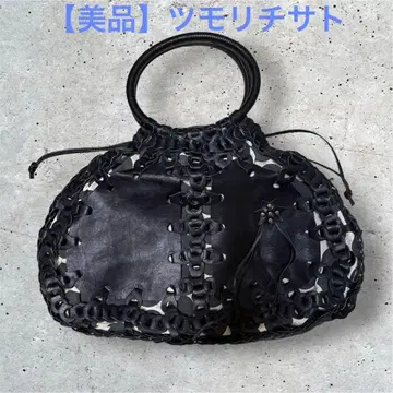 [ 새상품급 ] 츠모리치사토 칼리 메쉬 가죽 토트백 도트 복조리 포함