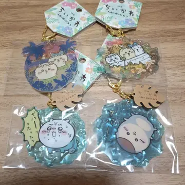 영화 치이카와 (먼작귀) 인어섬의 비밀 수면 아크릴 키링 세트
