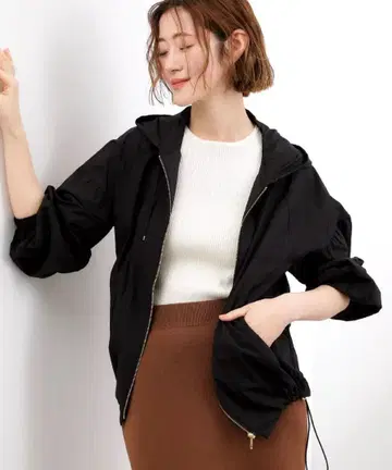 grove 그로브 [ 세탁기 OK ] 시어 나일론 후디 블루종