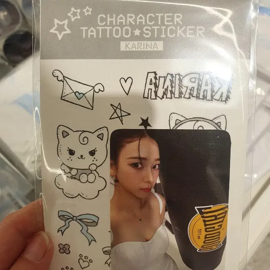 에스파 카리나 타투 스티커 + 포토카드