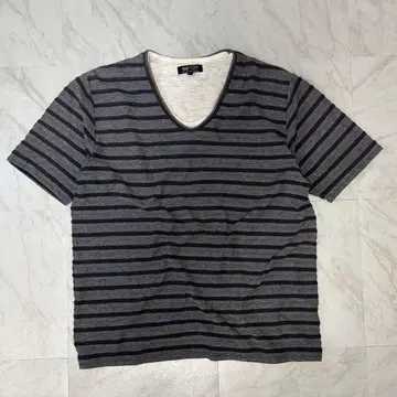 아카이브 s/s 티 브이넥 스트라이프 y2k