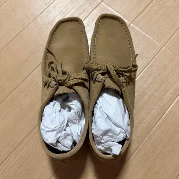 Clarks 왈라비 베이지 스웨이드 남성용
