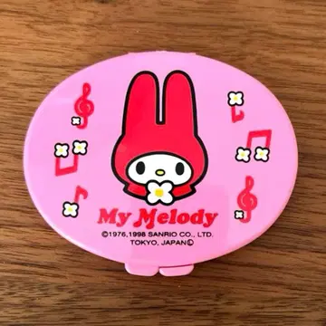 산리오 마이멜로디 컴팩트 거울 빗 핑크 1998년