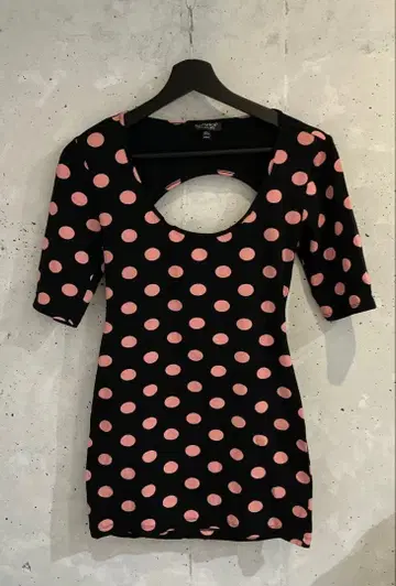 TOPSHOP 도트 무늬 반팔 원피스