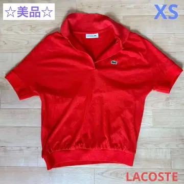새상품급 LACOSTE 라코스테 반팔 피케 셔츠 레드 여성용 XS