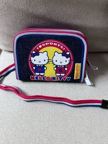 HELLO KITTY 데님 지갑 스트랩 포함