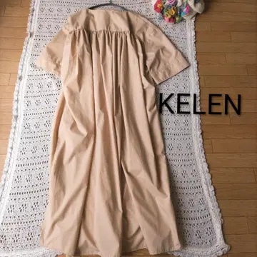 [ 새상품급 ] KELEN 키넥컷 롱 원피스 핑크 베이지 F