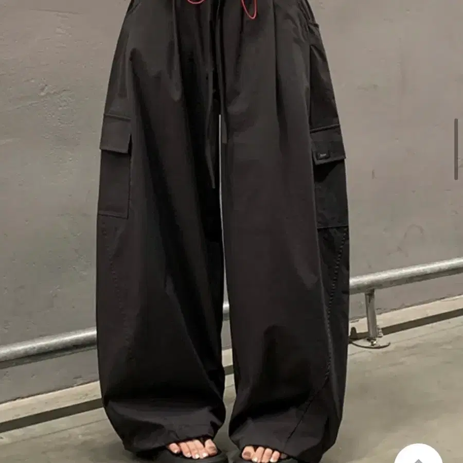 에쎌 투웨이 썸머 와이드 카고팬츠 차콜