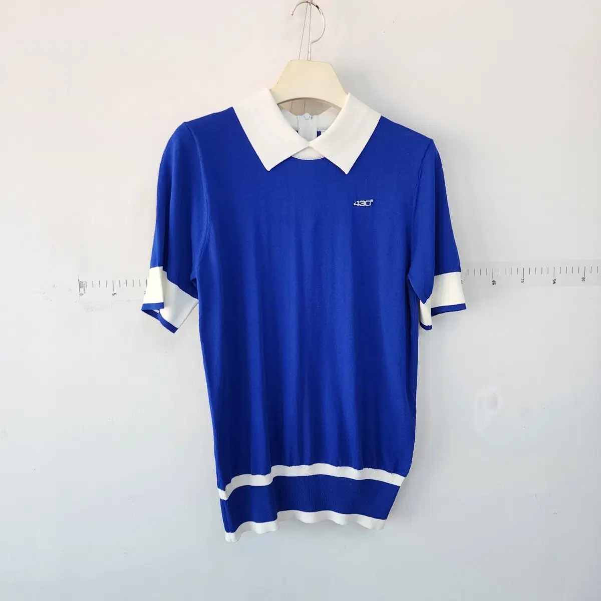430 골프 반팔 카라 티셔츠 블루