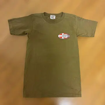 1990년대 빈티지 SMP T셔츠 반팔 카키 S