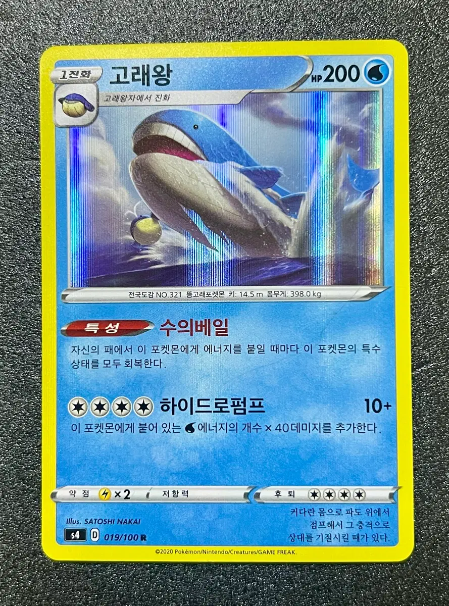 [포켓몬 카드] 고래왕 R (레어)