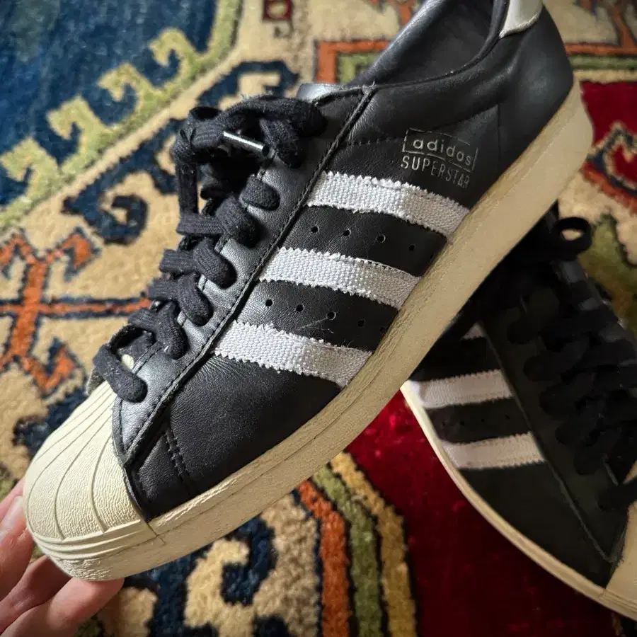Adidas OG black leather Superstar