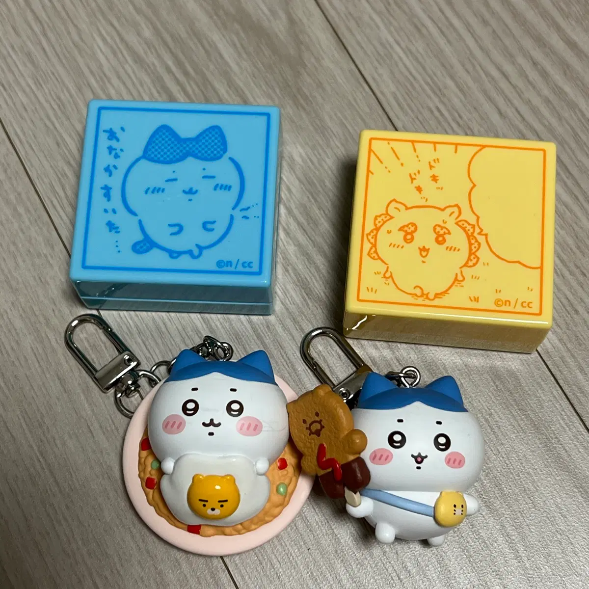치이카와 하치와레 카카오 콜라보 키링 피규어 도장