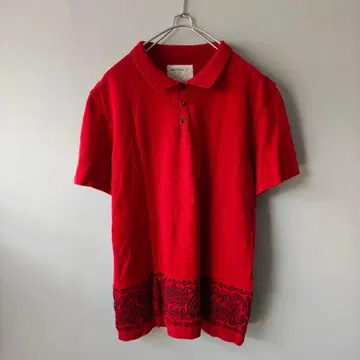Sasquatchfabrix 니트 피케 셔츠 페이즐리 무늬