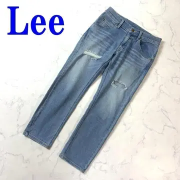 Lee 리 데미지 가공 스트레치 데님 팬츠 워시 블루 28 C140