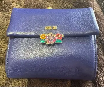 ANNA SUI 안나수이 꽃 모티브 3단 폴더형 지갑 퍼플