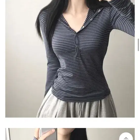 에이블리 고퀄 스냅 또또 후드 버튼 원모어단가라 티셔츠