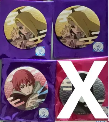 NARUTO 코노하 마켓 캔뱃지 데이다라 전갈 3종 세트