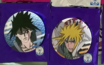NARUTO 코노하 마켓 캔뱃지 우치하 사스케 나미카제 미나토 2점 세트