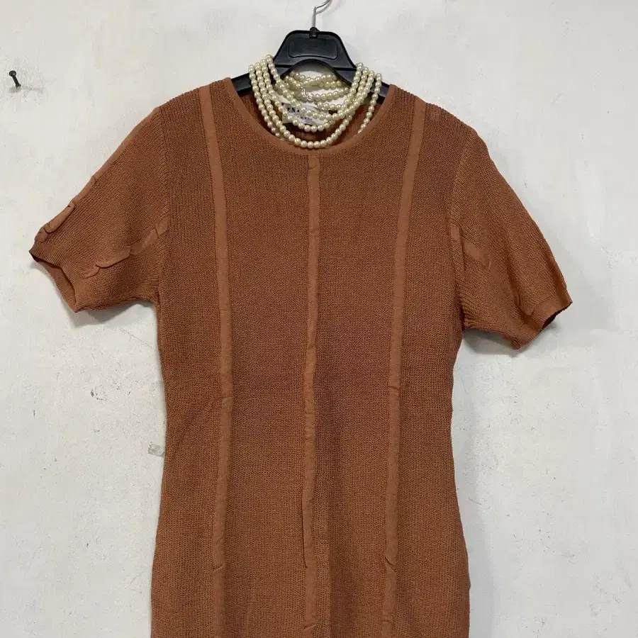 N6757 ENTRACTE PARIS 빈티지 니트.반팔