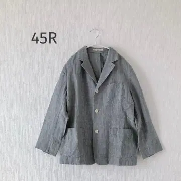 새상품급 45R 린넨 소재 테일러드 자켓 그레이 size2