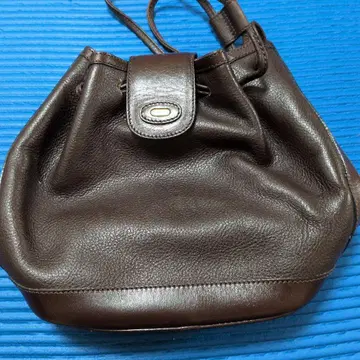 BALLY 발리 가죽 복조리 럭색 브라운