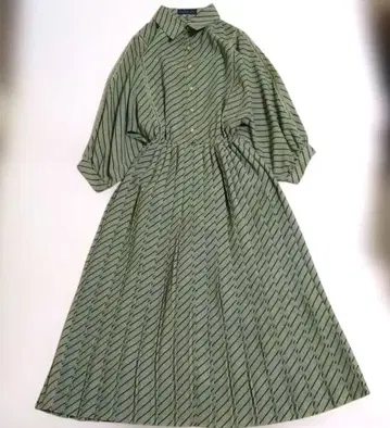 FRANCOISSANKI 벌룬 소매 플리츠 셔츠 원피스 넉넉한 플레어