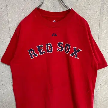 마제스틱 레드삭스 MLB 팀 로고 레드 티셔츠 M