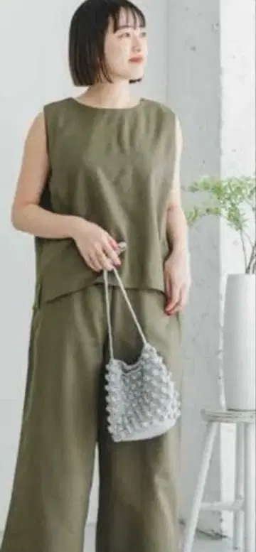 가격 인하 새상품급 ITEMS URBANRESEARCH 린넨 라이크 셋업