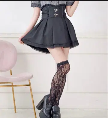 pal elfy 코르셋 볼륨 스커트 블랙 하이웨스트 지뢰계