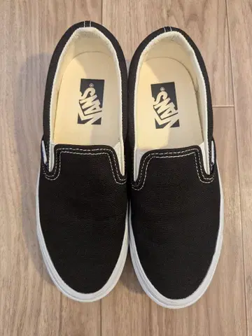 [ 새상품급 ] 23cm VANS 프리미엄 슬립온 일본 한정판 블랙