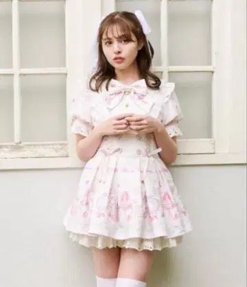 리즈리사 Sweet Gingham Tea Room 셋업 핑크