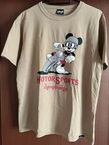Schott x Disney 미키마우스 바이크 T셔츠 L 아메카지