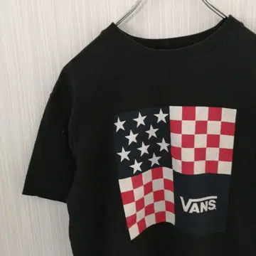VANS T셔츠 반팔 로고 블랙