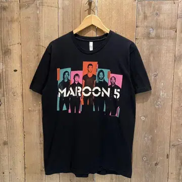 [ L ] 마룬5 투어 티셔츠 밴드티 밴티 블랙 빈티지 구제 의류