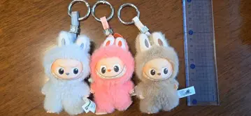 POP MART LABUBU 봉제 인형 키링 3개 세트