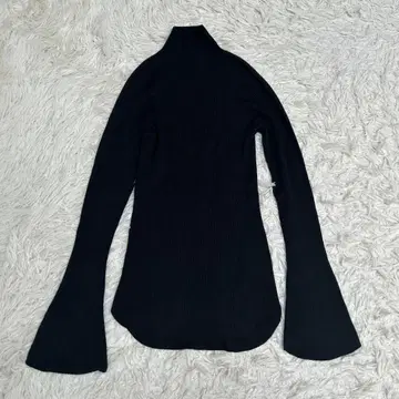 UNIQLO Mame Kurogouchi 3D 리브 하이넥 스웨터 블랙