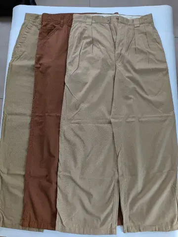 UNIQLO U 남성용 와이드 치노 팬츠 3종 세트