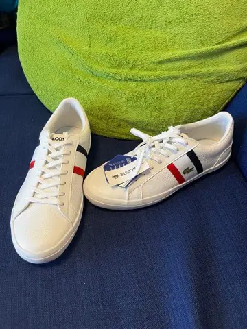LACOSTE LEROND 스니커즈 화이트 트리콜로르 라인