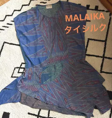 MALAIKA 태국 실크 100% 슬리브리스 튜닉 할인