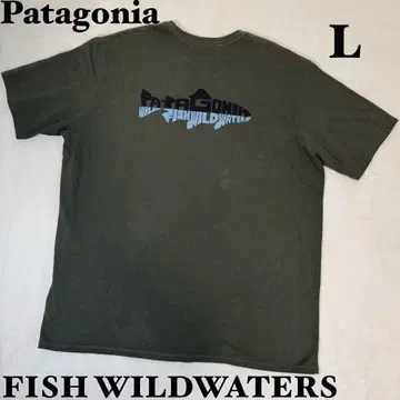 Patagonia FISH WILDWATERS 티셔츠 올리브 L