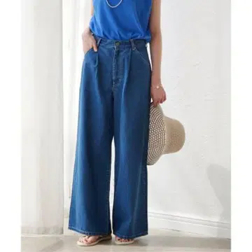 LE DENIM 와이드 플레어 어택 파이브 포켓 팬츠 슬로브 이에나