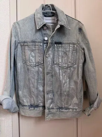 CALVIN KLEIN JEANS 데님 자켓 라이트 블루
