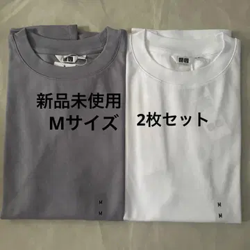 UNIQLO 새상품 에어리즘 코튼 오버사이즈 T셔츠 2장 세트 (M)