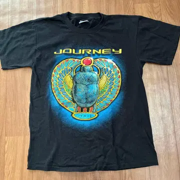 새상품급 JOURNEY 2001 재팬 투어 밴드 T셔츠 블랙 M