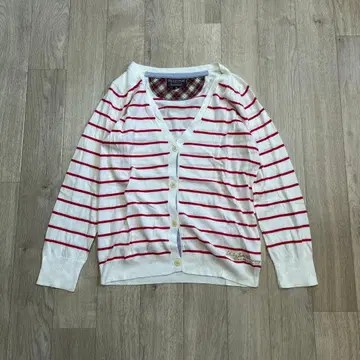 빈티지 POLO JEANS COMPANY 보더 가디건 짧은 기장