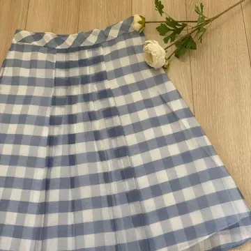 Brooks Brothers 상쾌한 깅엄 체크 플레어 스커트