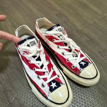 CONVERSE ALL STAR 성조기 패턴 로우컷 스니커즈 23cm